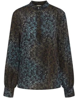 Heartmade Seidenhemd mit elegantem muster - Schwarz