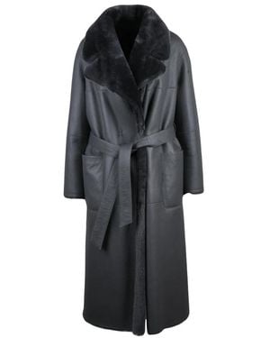 1972 DESA Belted Coats - Negro