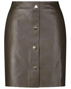 Riani Elegante Leren Mini Rok - Grijs