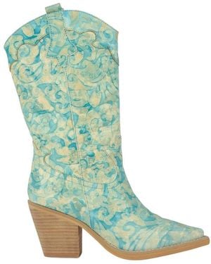 Alma En Pena. Cowboy & Biker Boots - Green