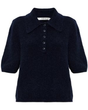 Gestuz V-Neck Knitwear - Azul