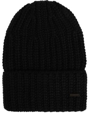 DSquared² Accessoires ,Zwart ,Wol Wolmut Met Opgenaaid Logo