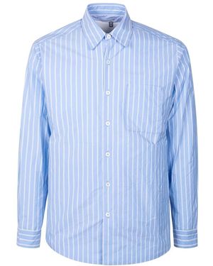 Prada Overhemden ,Blauw ,Leer Formal Shirt