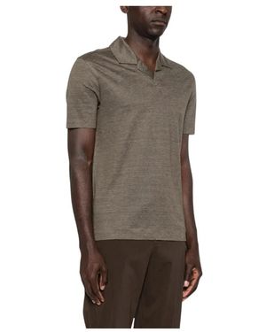 ZEGNA Polo Shirts - Brown