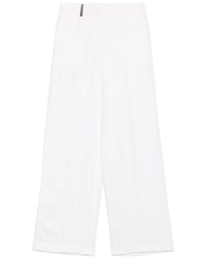 Peserico Wide Trousers - Blanco