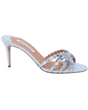 Aquazzura Heeled Mules - Blue