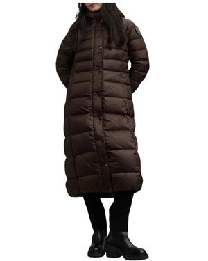 Blauer Lange Down Parka - Zwart