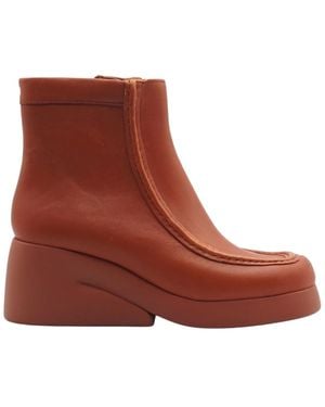 Camper Heeled Boots - Marrone