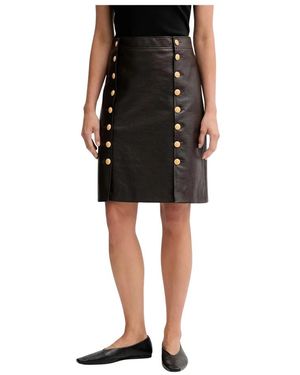 Bally Leder-Minirock - Schwarz