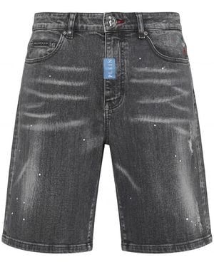 Philipp Plein Denim Formentera Shorts Basic - Grijs