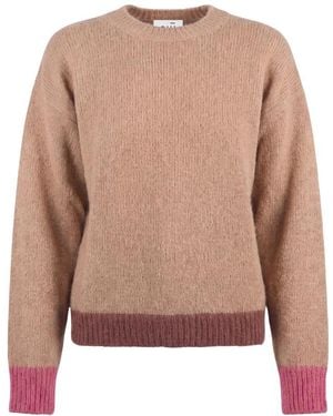 Niu Round-Neck Knitwear - Marrone