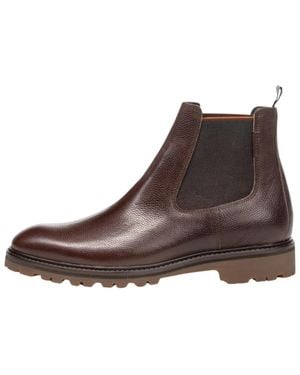 Floris Van Bommel Schoenen ,Bruin ,Suède Sturdi Chelsea Boots