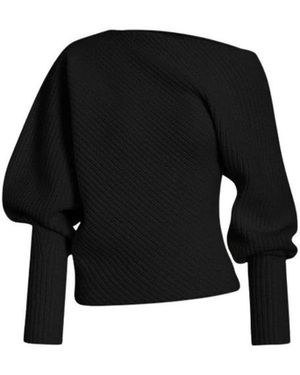 Alberta Ferretti Round-Neck Knitwear - Nero