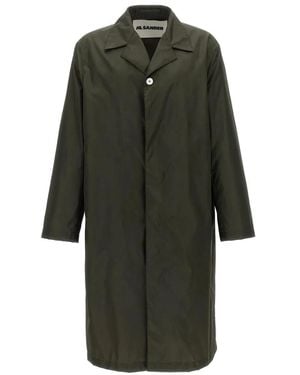 Jil Sander Single-Breasted Coats - Green