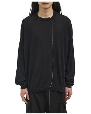 Isabel Benenato Round-Neck Knitwear - Negro