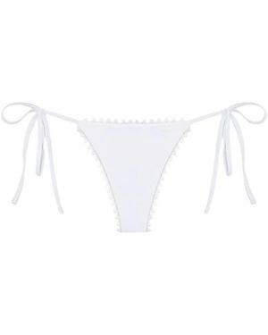 Jacquemus Badmode ,Wit ,Satijn Le Bas De Maillot Picot