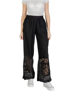 Ichi Wide Trousers - Black