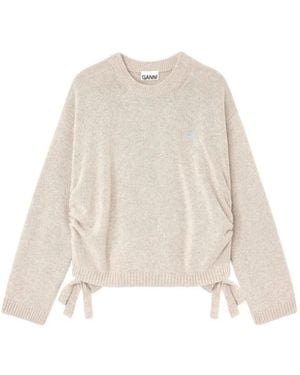 Ganni Wollmischpullover - Natur