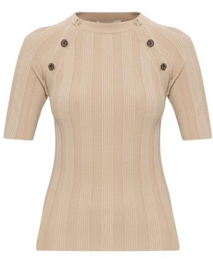 Sportmax Round-Neck Knitwear - Neutre