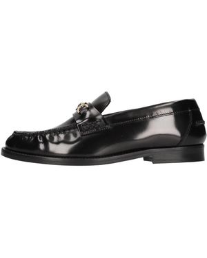 Versace Schoenen ,Zwart ,Leer Medusa '95 Leren Loafers