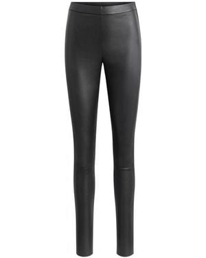 Notyz Leggings De Cuero De Cintura Alta Con Espalda Redonda, Mujer, Talla - Gris