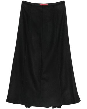 Thelatest Rokken ,Zwart ,Panelled A-Line Midi Skirt