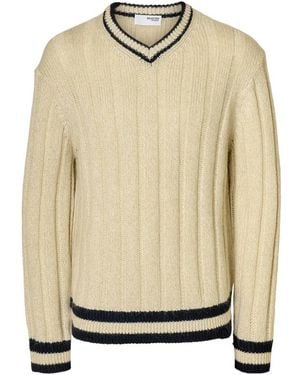 SELECTED V-Neck Knitwear - Neutro