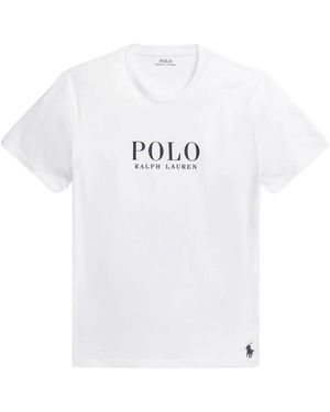 Ralph Lauren Tops ,Wit ,Katoen Logo T-Shirt