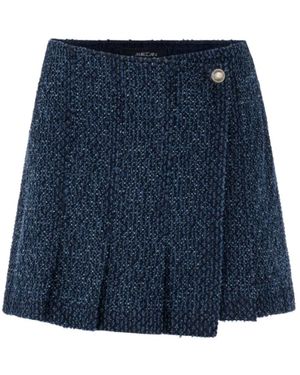 Marc Cain Shorts Met Wikkelrok-Look - Blauw