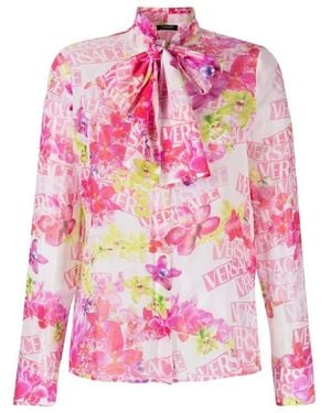 Versace Seidenbedrucktes Hemd Rosa - Pink