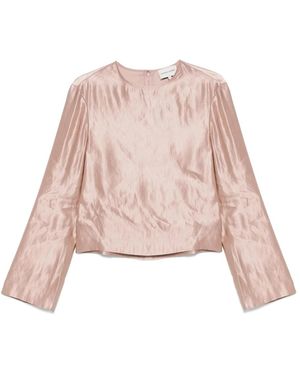 Loulou de Saison Overhemden ,Roze ,Petal Rose Ronde Hals Blouse