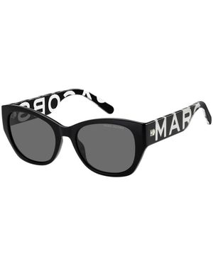Marc Jacobs Rechteckige Sonnenbrille - Schwarz