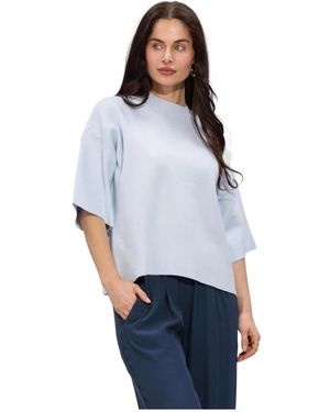 Minus Truien & Vesten ,Blauw ,Polyester Mslupi Knit T-Shirt