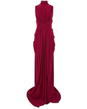 Alberta Ferretti Kleedjes ,Rood ,Elegante Lange Jurk