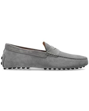 Tod's Schoenen ,Grijs ,Leer Gommino Leren Loafers