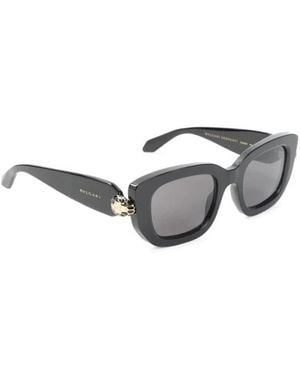 BVLGARI Serpenti Forever Rechteckige Sonnenbrille - Schwarz