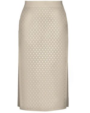 MC2 Saint Barth Polyester Rok Met Katoen En Acetaat - Naturel