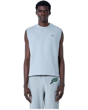 Noah Tops ,Grijs ,Katoen Sweatshirt Vest - Blauw