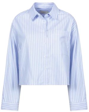 Ame Overhemden ,Blauw ,Katoen Ocean Cropped Shirt