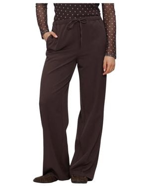 Object Broeken ,Bruin ,Polyester Objlisa Tie Wide Pant