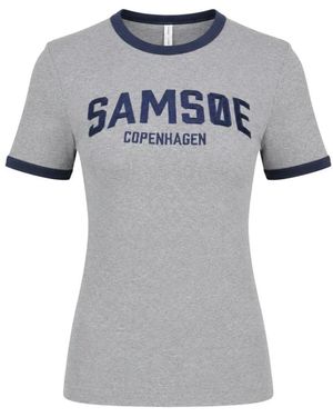 Samsøe & Samsøe Tops ,Grijs ,T-Shirts