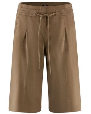 Riani Leren Shorts - Naturel