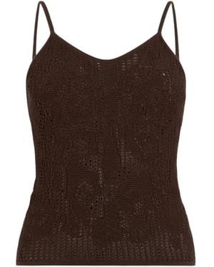 Roberto Cavalli Sleeveless Tops - Brown