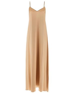 Ferragamo Lange Viscose Jurk - Naturel