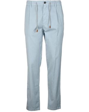 Eleventy Straight Trousers - Blue