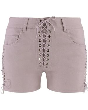 Ludovic de Saint Sernin Double Lace-Up Shorts - Lila
