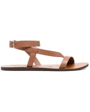 Manebí Flat Sandals - Marron