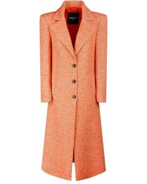 Patrizia Pepe Single-Breasted Coats - Naranja
