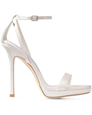 Jimmy Choo Schoenen ,Wit ,Satijn Moza Platform 120