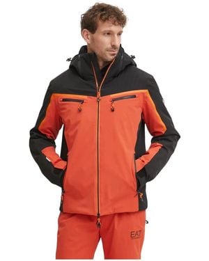 EA7 Kitzbuhel Colorblock Jas - Rood